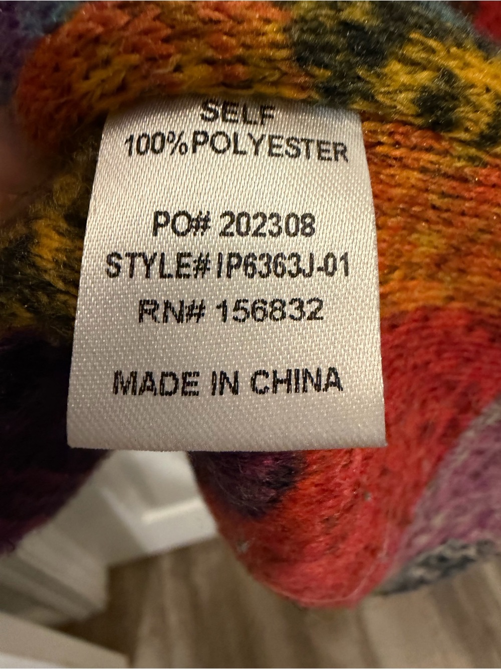 BiBi Multicolor Patchwork Checkered Button-Front Cardigan - Picture 4 of 4